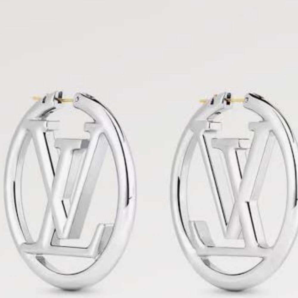JUMBO Size Luxury Brand Hoop Earring In Silver Color Exact Match 🔥💥🫦💯🩷✨️👍 - Picture 2 of 5